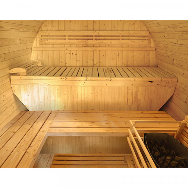 Sauna Extérieur à vapeur Gaïa Luna banc double hauteur