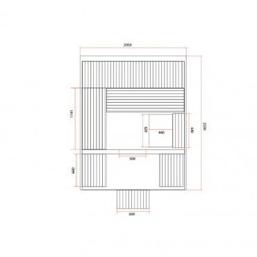 Sauna Extérieur à vapeur Gaïa Luna dimension
