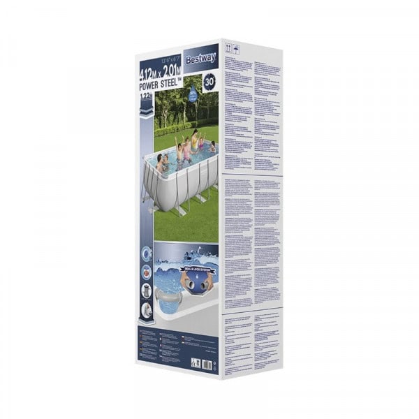 Kit piscine tubulaire 4,12 x 2,01 x 1,22m filtre à cartouche