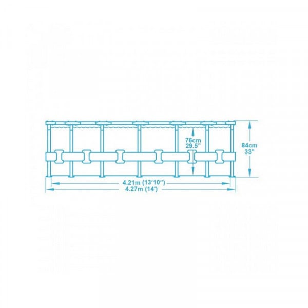 Piscine hors sol tubulaire 4,27m x 0,84 m 