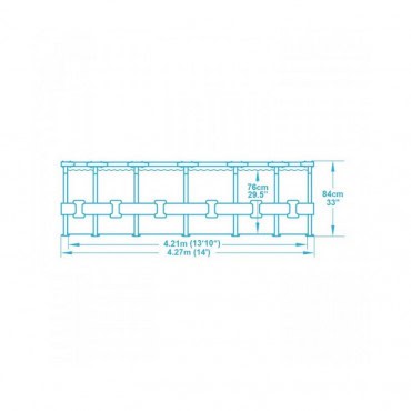 Piscine hors sol tubulaire 4,27m x 0,84 m 