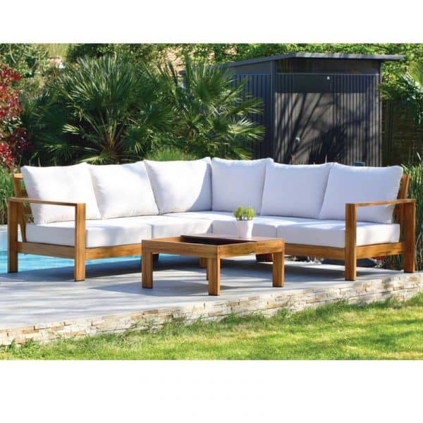 Salon de jardin d'angle Majorque 5 places