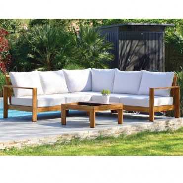 Salon de jardin d'angle Majorque 5 places