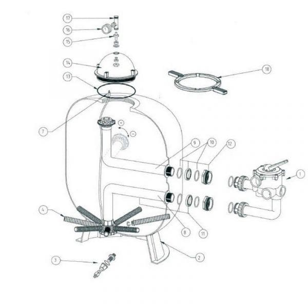 Couvercle pour filtre Triton