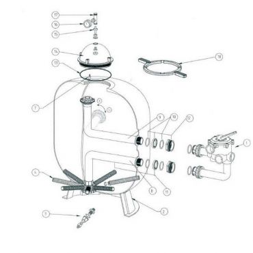 Couvercle pour filtre Triton