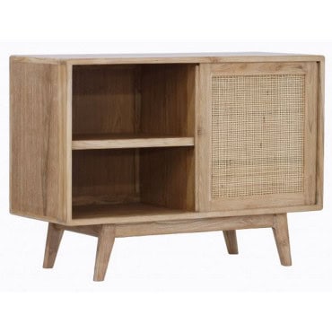 Buffet Archi 1 porte coulissante 3 tiroirs - teck massif