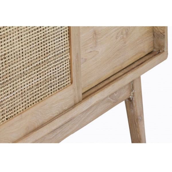 Buffet Archi 1 porte coulissante 3 tiroirs - teck massif
