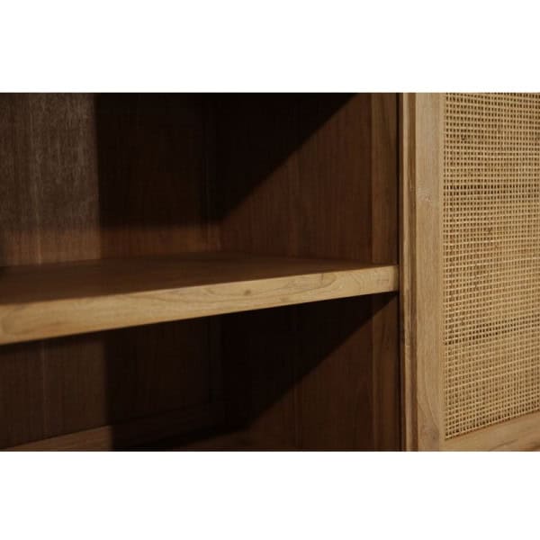 Buffet Archi 1 porte coulissante 3 tiroirs - teck massif