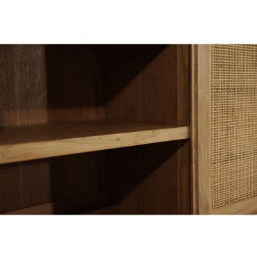 Buffet Archi 1 porte coulissante 3 tiroirs - teck massif