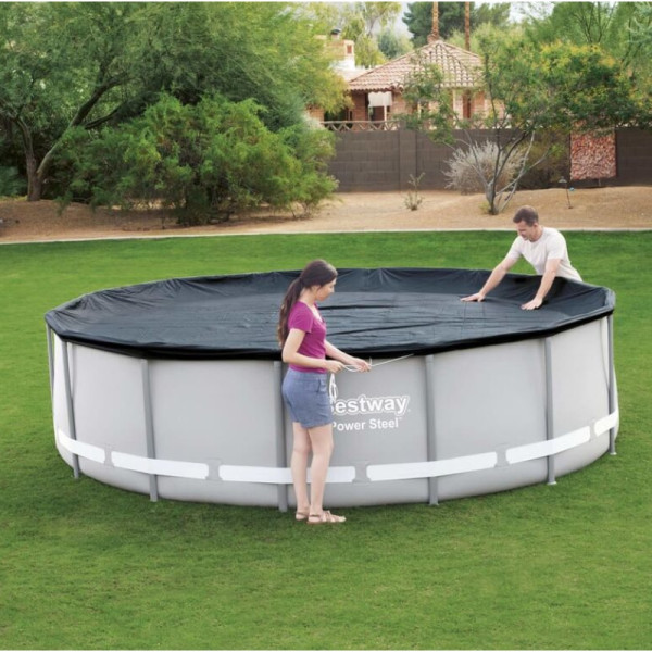 Bâche été pour piscine ronde tubulaire de 427