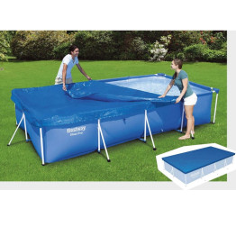 Bâche été pour piscine hors-sol Steel Pro rectangulaire 400 x 211 cm