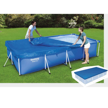 Bâche été pour piscine hors-sol Steel Pro rectangulaire 400 x 211 cm