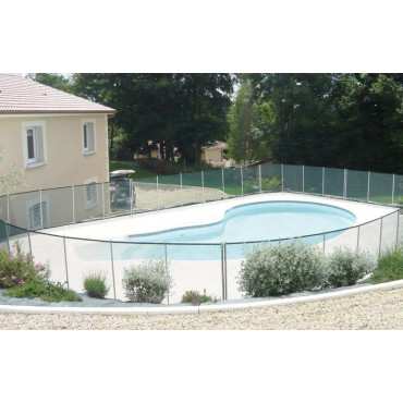 Barrière piscine Beethoven noir piquets noirs