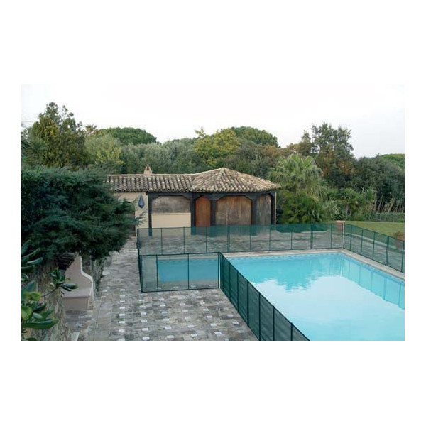 Barrière piscine Beethoven vert piquets verts
