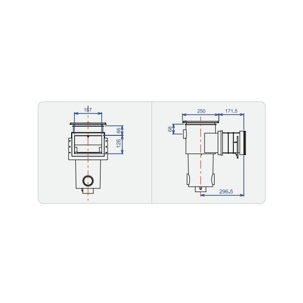 Schéma 2 du Skimmer AQUAREVA petite meurtrière standard