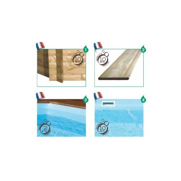 Piscine TROPIC octogonale bois 4,14m x 1,20m