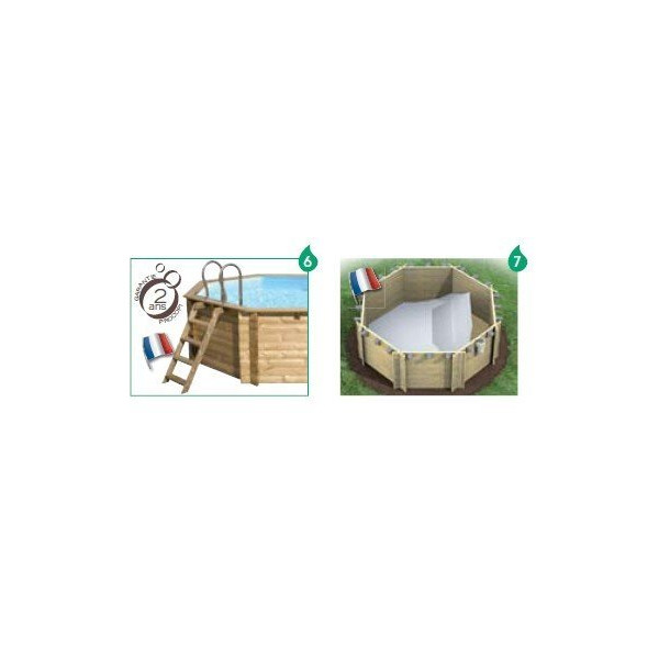 Piscine TROPIC octogonale bois 4,14m x 1,20m