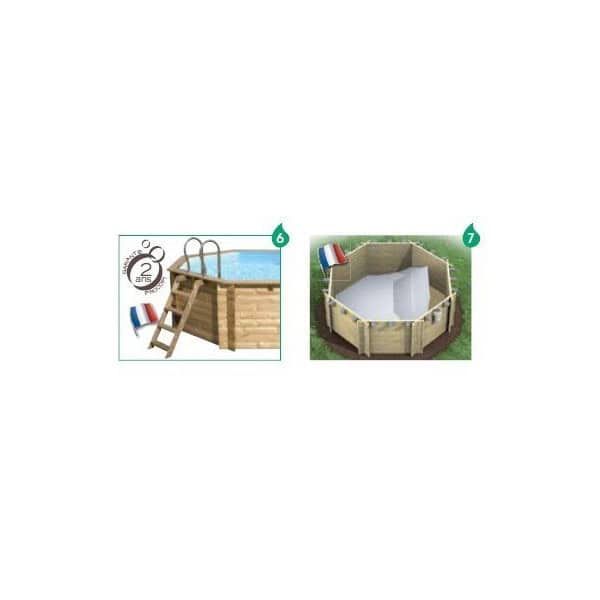 Piscine WEVA bois 5,28m x 1,33m