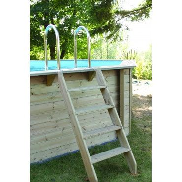 Piscine Océa 610 x 400 x 130 cm liner bleu