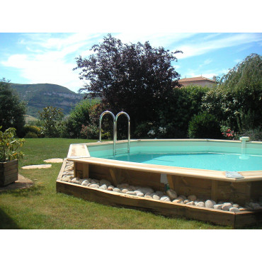 Piscine Océa 580 x 130 cm liner bleu