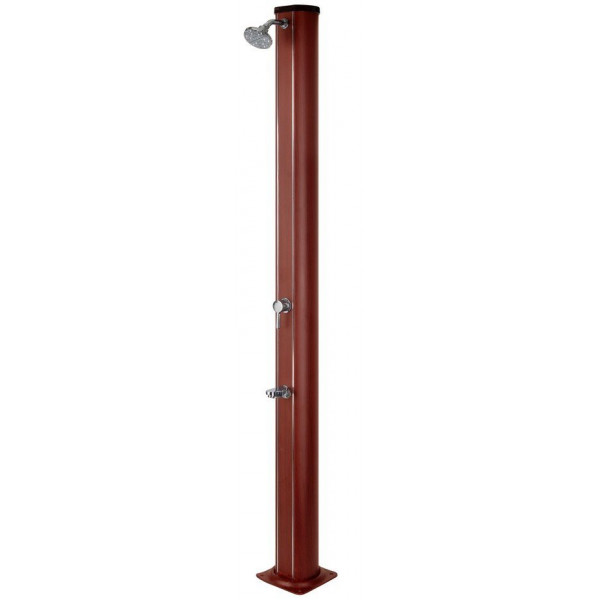 Douche solaire 32L aspect bois ronde RP