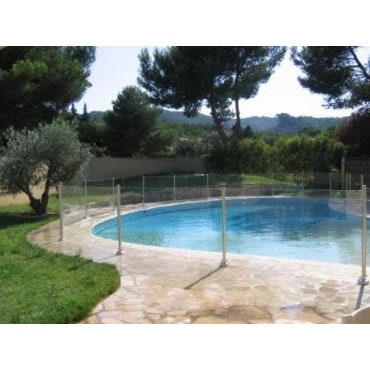 Barrière de piscine oceanix en verre et inox