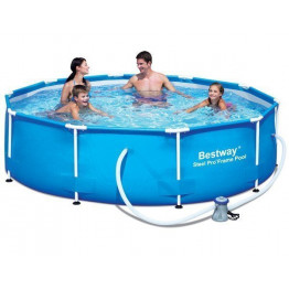 Piscine tubulaire ronde avec filtration à cartouche