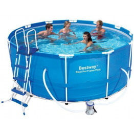 Piscine tubulaire ronde avec filtre à cartouche et accessoires