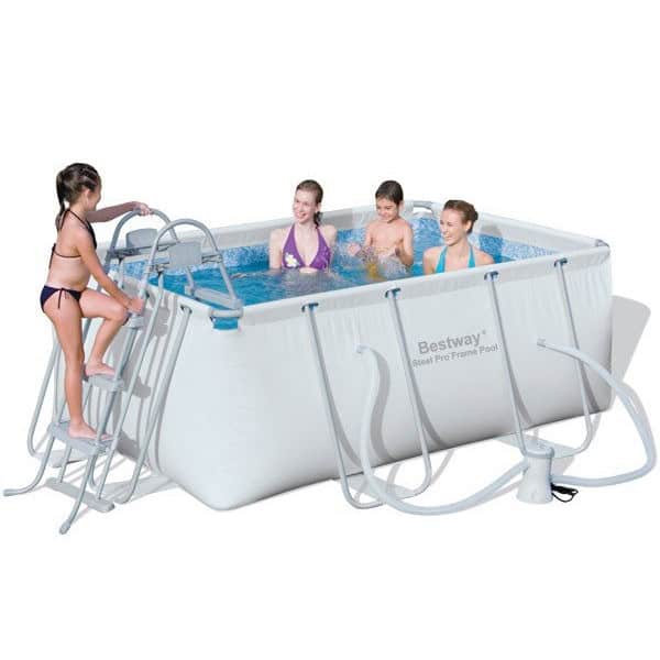 Piscine tubulaire rectangulaire avec filtre à cartouche