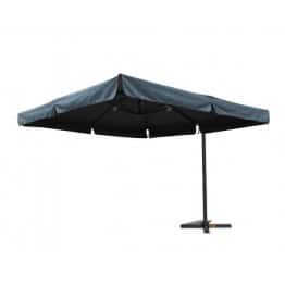 Parasol déporté carré gris avec volant 1