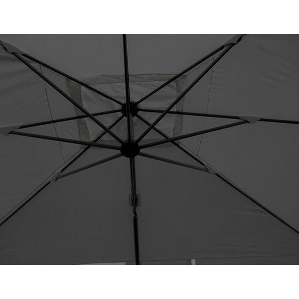 Parasol déporté rectangulaire gris zoom