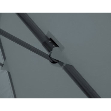 Parasol déporté rectangulaire gris détail