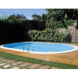 Kit piscine enterrée ovale avec filtre à sable H150cm 2