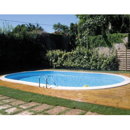 Kit piscine enterrée ovale avec filtre à sable H150cm