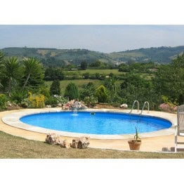 Kit piscine enterrée ronde avec filtre à sable H150cm