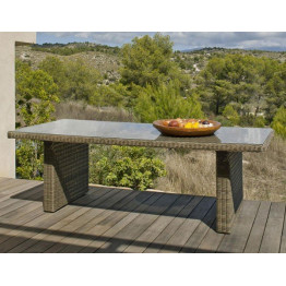 Table de jardin AMELIA 230 en résine tressée - 1