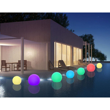 Boule lumineuse multicolore sur batterie - 1