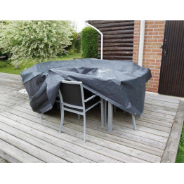 Housse de protection ensemble de jardin avec table ronde et chaises