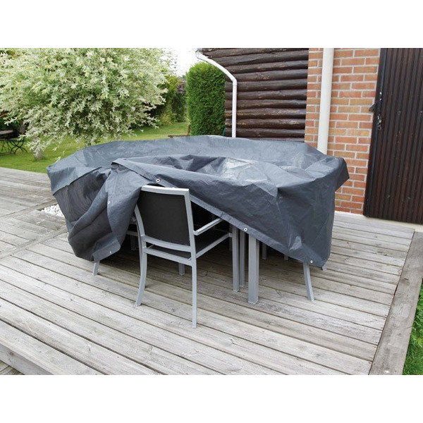 Housse de protection ensemble de jardin avec table ronde et chaises
