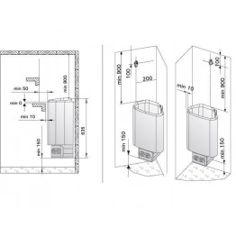 Poêle électrique Delta 3,6 kW 2