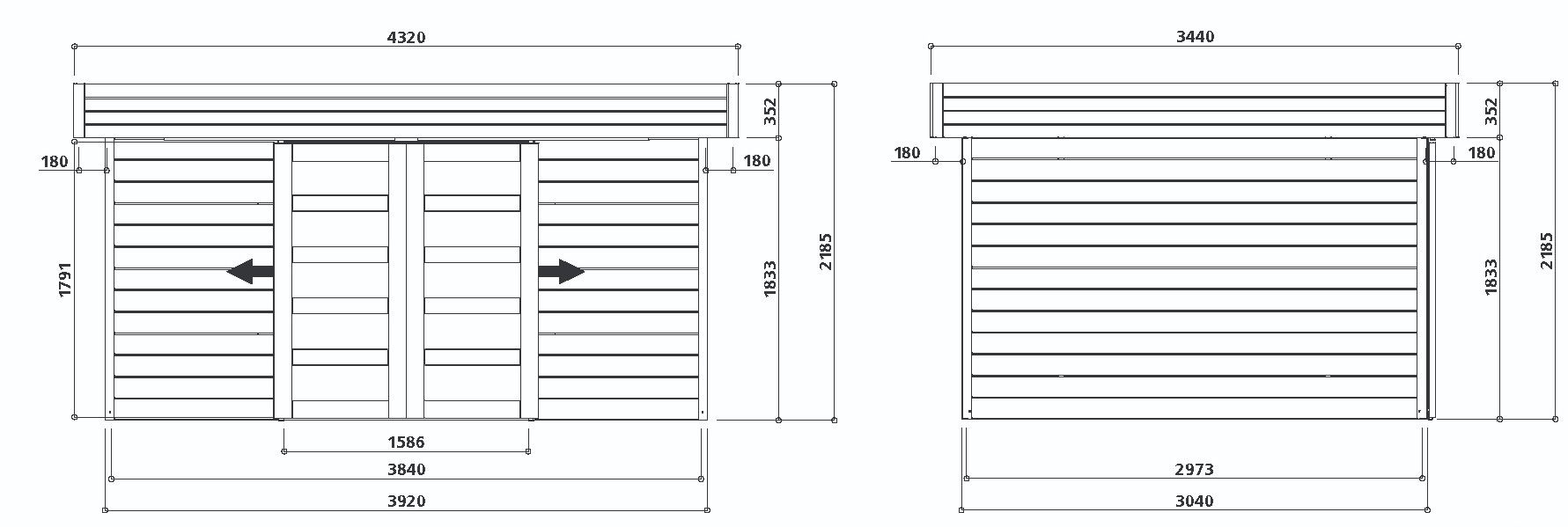 Abri Solid Malmo dimensions