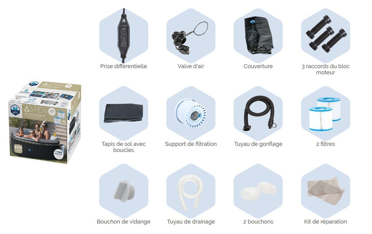 Accessoires du spa gonflable Aspen 4 places