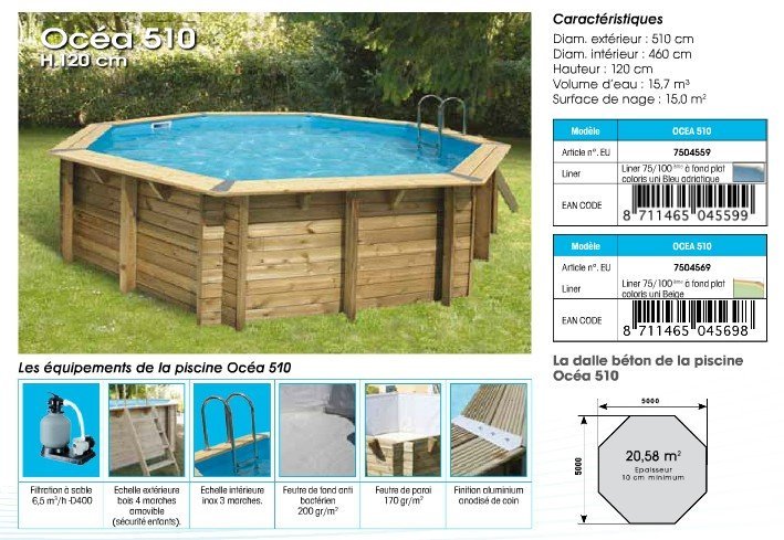 piscine bois Océa 510