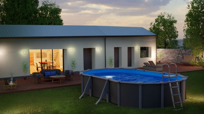 Piscine hors sol acier ovale Louko