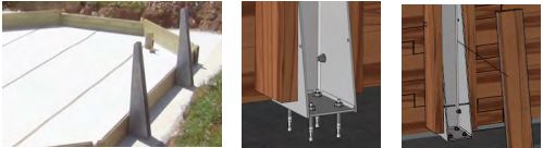 Sabot de renfort piscine bois