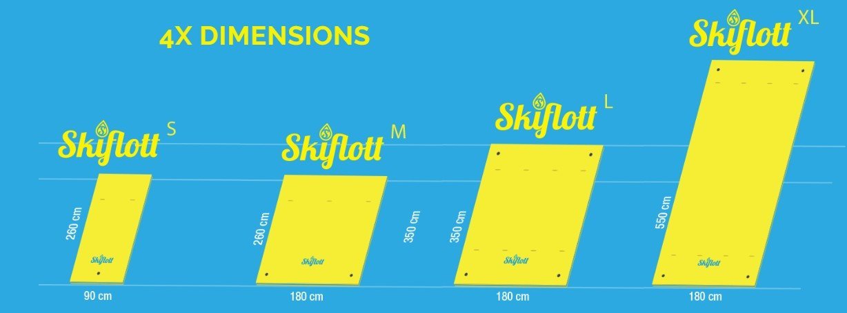 Dimensions tapis flottant Skiflott