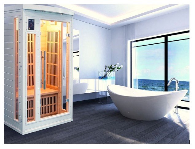 sauna infrarouge soleil blanc